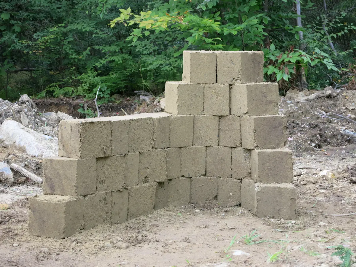 A small wall made of ARC bricks